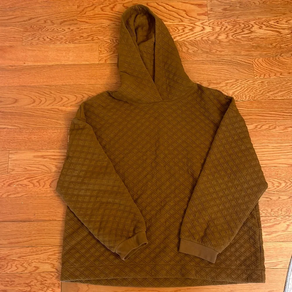 Madewell quilted sweatshirt with hood. Size XL - Caramel color - Picture 1 of 3